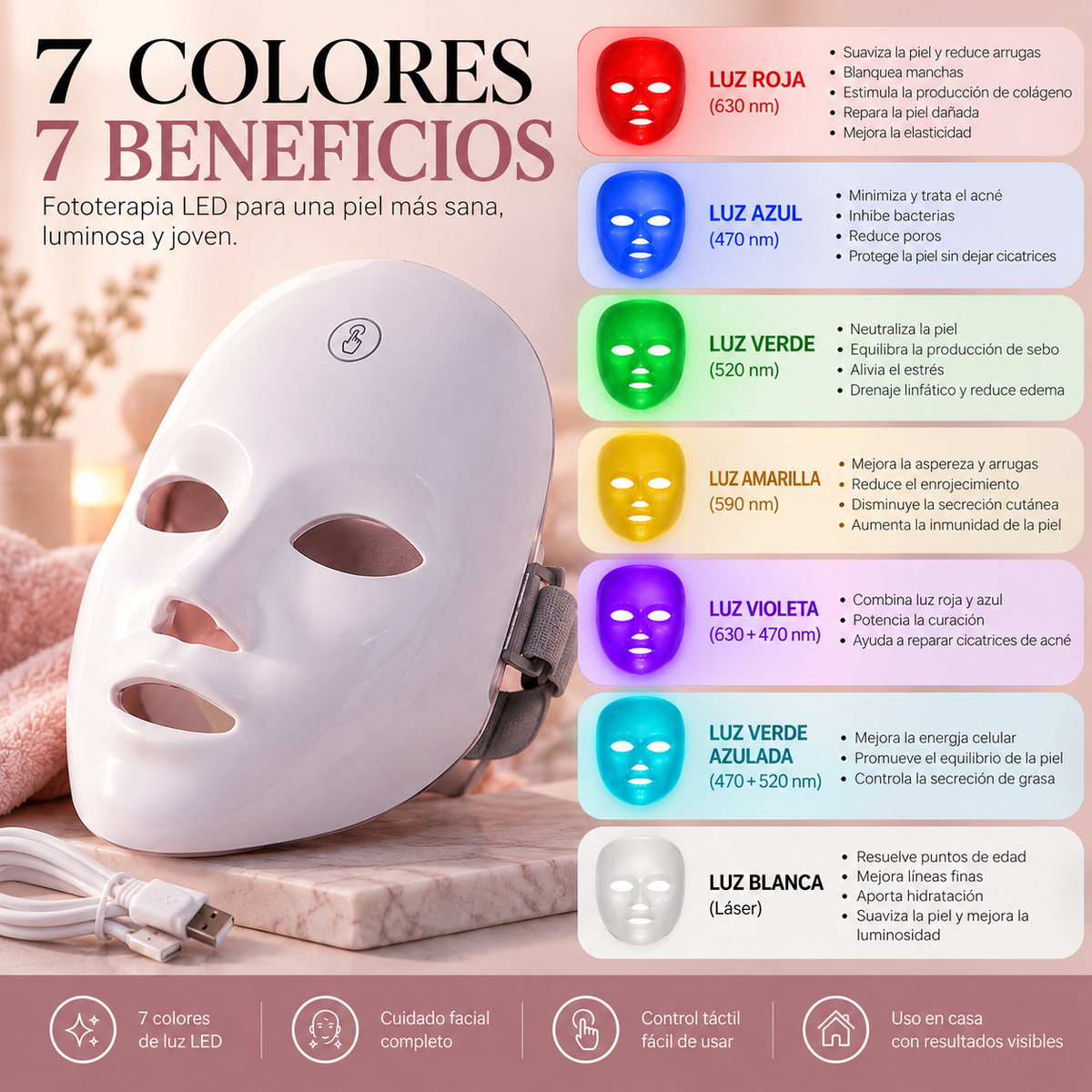 7 colores y 7 beneficios